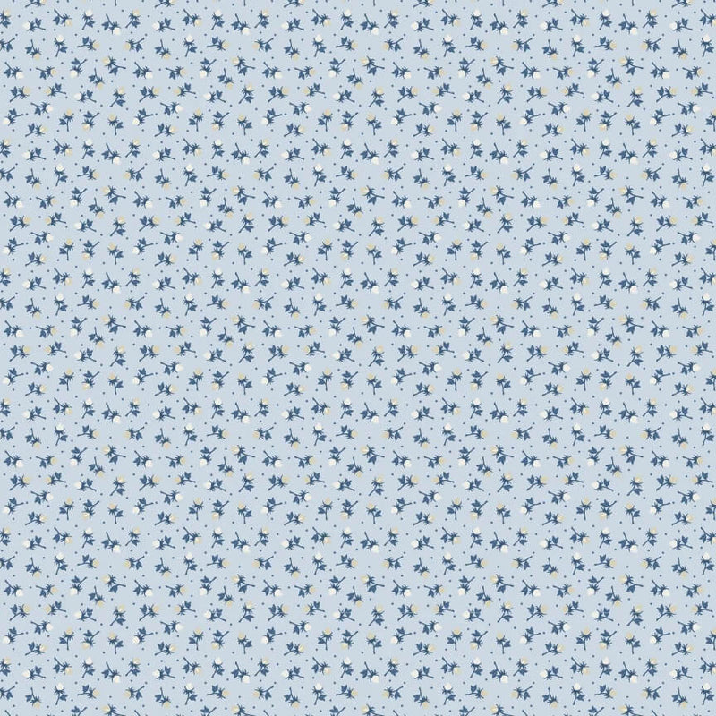 Lakeland Blues - Rosebud Toss Medium - Choice FabricsLB25818