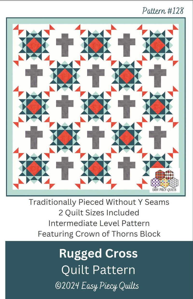 Rugged Cross Quilt Pattern - Paper Print Version - Choice Fabrics717337030999
