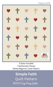 Simple Faith Quilt Pattern - Paper Print Version - Choice Fabricssku-45108186644633