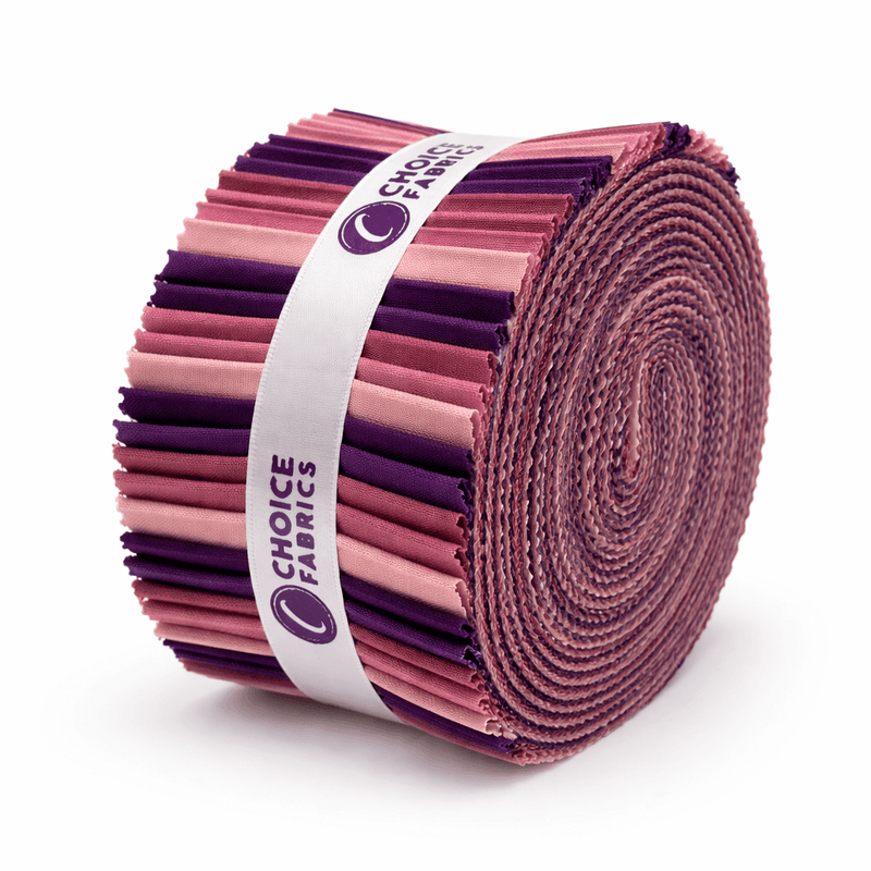 Supreme Solids - 2.5" Roll - Sugar Plum (40 Strips) - Choice FabricsFE-PLUM-001