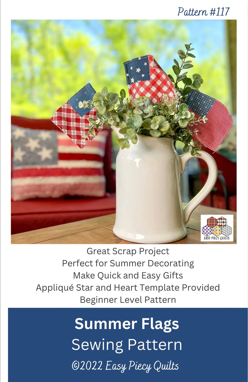 Summer Flags Sewing Pattern - Paper Print Pattern, Mailed - Choice Fabricssku-43225813680281