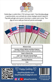 Summer Flags Sewing Pattern - Paper Print Pattern, Mailed - Choice Fabricssku-43225813680281