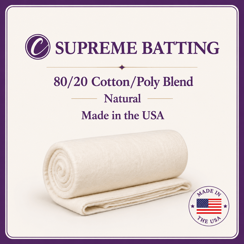 Supreme Batting - 80/20 Cotton/Poly Blend - King (120" x 120")