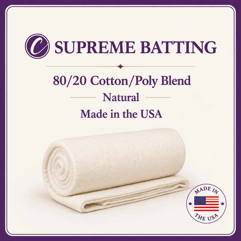 Supreme Batting 80/20 - 120" Wide - By the Yard - Choice FabricsCB-10000-003
