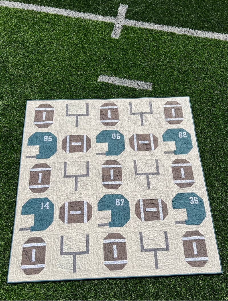Team Football Quilt Pattern - Paper Print Version - Choice Fabrics717337030937