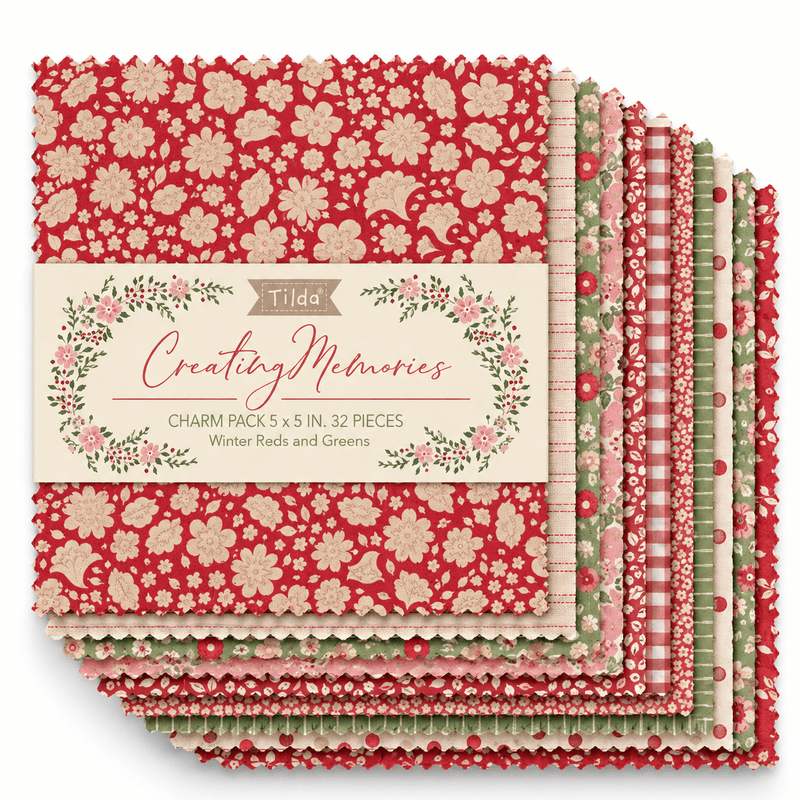 Creating Memories Charm Pack 5" Squares 32pc Winter - Choice FabricsTIL300213