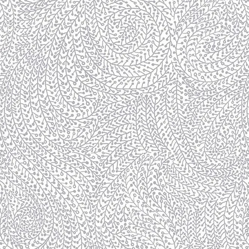 Grey on White Vine Maze Cotton Wideback Fabric Per Yard - Choice FabricsWBX6774-GRAY-D