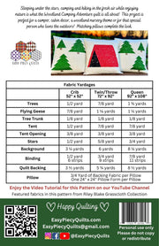 Woodland Camping Adventure Quilt Pattern - Paper Print Version - Choice Fabrics717337031057