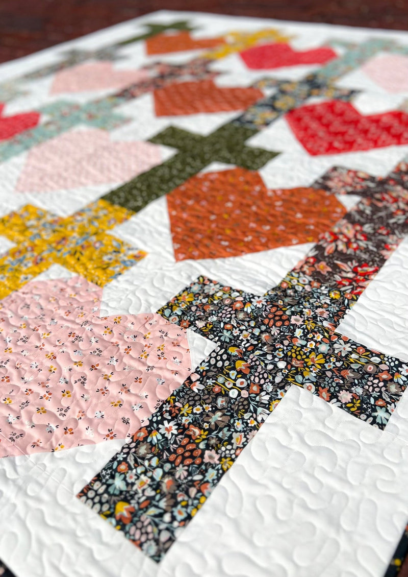 Yes He Loves Me Crosses and Hearts Quilt Pattern Paper Print Version - Choice Fabricssku-42989897482393